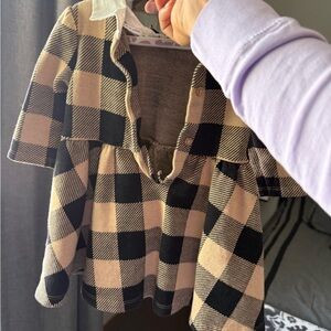 Janie and Jack Black and Tan Baby Dress